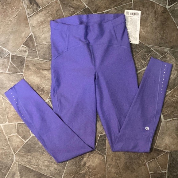 NWT Lululemon SenseKnit Running HR Tight 28” Charged Indigo Sz 6 - Picture 12 of 14